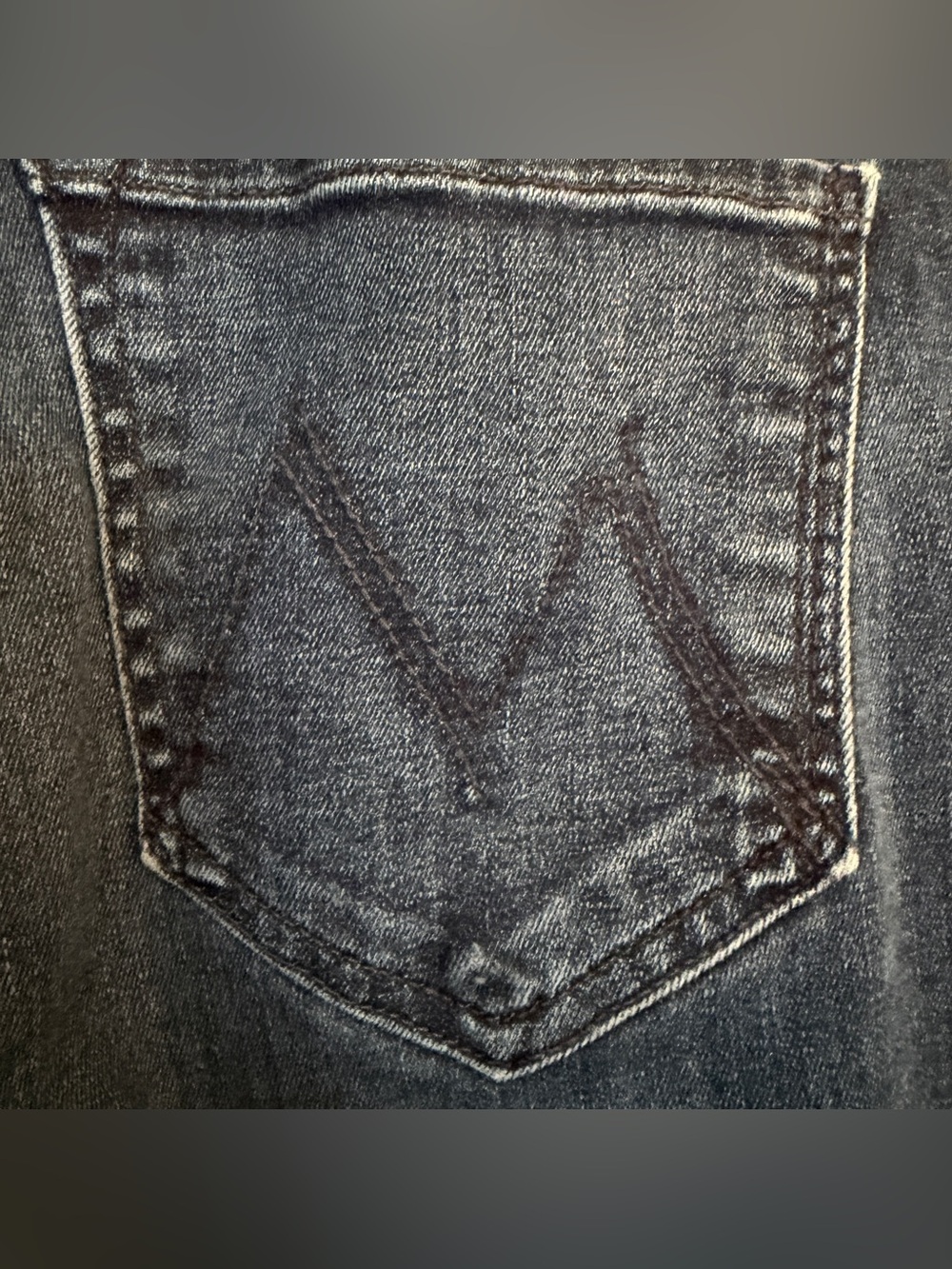 MOTHER Insider Crop Twilight Magic Dark Wash Kick Flare Jeans Size 26 - Picture 9 of 11